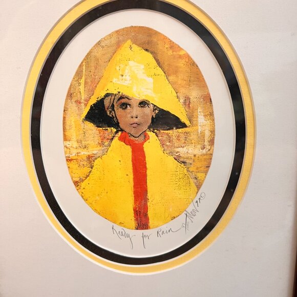 Patricia Buckley Moss Ready For Rain Signed Lithograph Print - Picture 4 of 11